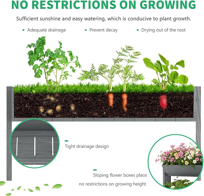 DoCred Vertical Wooden Raised Garden Bed, 5 Tier Upgraded Garden Planters - Image 3