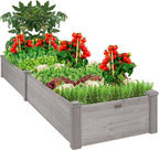 Best Choice Products 8x2ft Outdoor Wooden Raised Garden Bed Planter by BestChoiceProducts