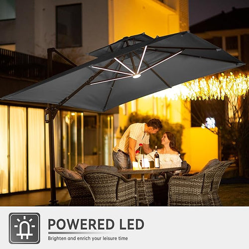 10 X 13 FT Cantilever Outdoor Patio Umbrella - Image 2