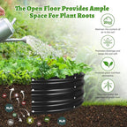 Oval Galvanized Planter Box, Metal Raised Garden Bed - Image 4