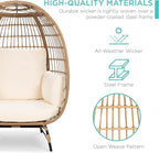 Best Choice Products Wicker Egg Chair, Oversized Indoor Outdoor Lounger - Image 6