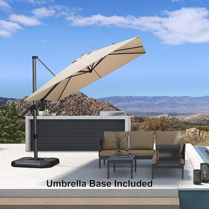 PURPLE LEAF 8.8' X 8.8' Right-left Tilt Patio Umbrella - Image 2