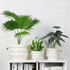 10 inch Ceramic Plant Pots for Indoor Plants, Rainbow Pearl Glaze Planter - Image 4
