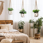 YIBOT 3 Pack Macrame Plant Hanger Indoor Hanging Planter Basket - Image 4