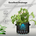 BN-LINK 5-Pack 5 Gallon Grow Bags, Heavy Duty Aeration Fabric Pots - Image 4
