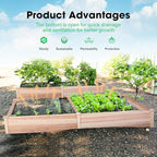 VIVOSUN 8×2Ft Wooden Raised Garden Bed, Outdoor Wood Planter Box - Image 6
