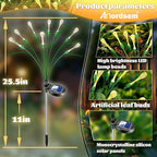 Anordsem Solar Garden Lights Outdoor: 8 Removable PVC Water Drop Light Head 4 - Image 3