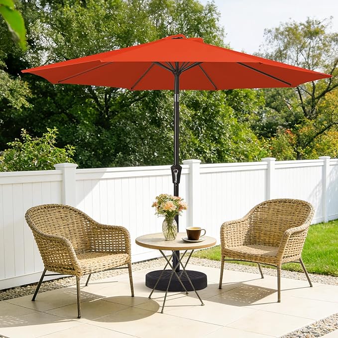 MEWAY 9ft Patio Umbrella Outdoor Table Umbrellas - Image 3