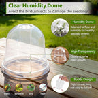 MIXC Clear Nursery Pots with Humidity Domes, 5/4/3.5 Inch Reinforced - Image 4