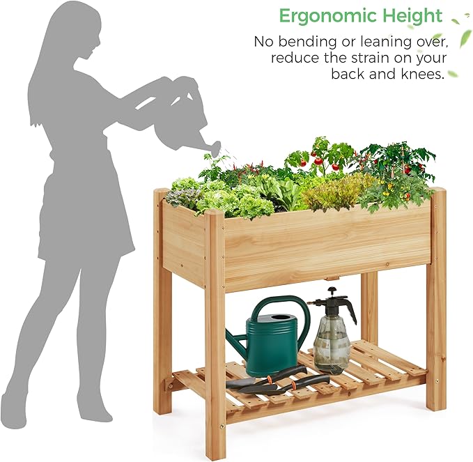 Yaheetech 34x18x30in Horticulture Raised Garden Bed 2pcs Planter Box - Image 8