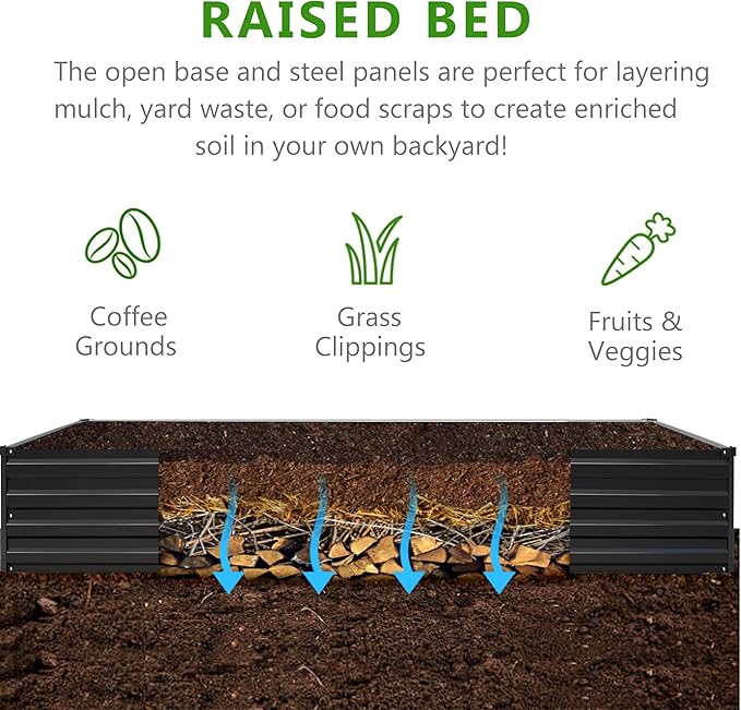 2PCS 9x3x1ft Galvanized Raised Garden Bed Kit, Metal Planter Box - Image 3