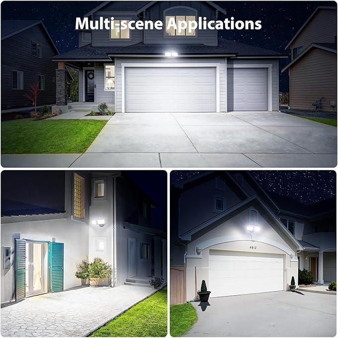 Onforu 3200LM Flood Lights Outdoor, 32W 6500K LED Security Light Manual Switch - Image 7
