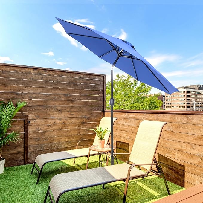 Backyard Expressions 9 ft. Patio Umbrella, Market Table Umbrella w/Tilt and - Image 3