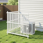 VEVOR 48" W x 48" H Vinyl Fence Panels, Air Conditioner Fence, Outdoor Privacy - Image 8