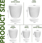 Utopia Home - Spotty Plant Pots Indoor - 7/6.6/6/5.3/4.8 Inches Flower Pots - - Image 2