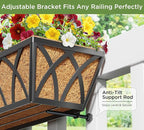 HFHOME 4 Pcs 30" Window Box Deck Railing Planter - Image 4