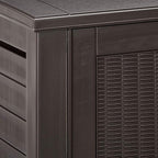 Rubbermaid Decorative Outdoor Storage Cabinet Weather Resistant Dark Brown - Image 6