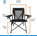 Kijaro Foldable Camping Chair, Vik Black - Image 3