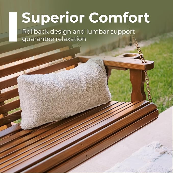 Amish Casual 3 Foot Roll Back Porch Swing - Image 5