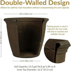 Sunnydaze 20-Inch Anjelica Large Plastic Pot - Image 6