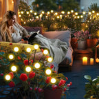 Solar Garden Lights Outdoor, 4 Pack Firefly Swaying Lights, Waterproof Garden - Image 2