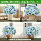 Artificial Flowers for Outdoor Indoor, Silk Flowers No Fade Fake Plastic - Image 5