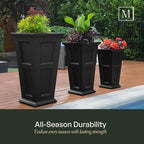 Mayne Fairfield 28-Inch Tall Planter, Weather-Resistant Planter - Image 4