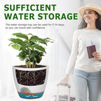 Plant Pots 12/10/9 Inch Self Watering Pots, Plastic Flower Pots, Nursery - Image 5