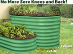 Plant & Plot Galvanized Raised Garden Beds Outdoor // 4×2×2 ft Planter Raised - Image 6