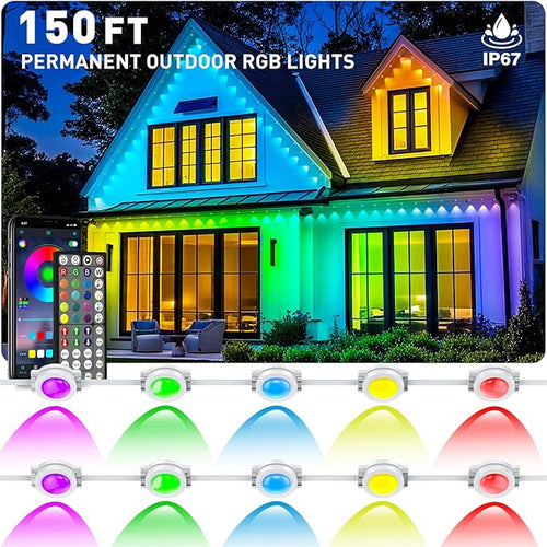 150FT Permanent Outdoor RGB Lights by Unknown
