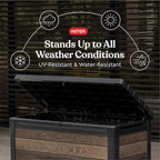 Keter Walnut 100 Gallon Resin Deck Box-Organization and Storage - Image 3