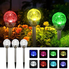 SOLPEX Solar Garden Lights Outdoor, 3 Pack Multi-Color Changing&White 2 Modes - Image 3