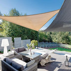 SUNLAX Sun Shade Sail 16' x 16' x 16' Sand Triangle Canopy Sail Shade Cover UV - Image 4