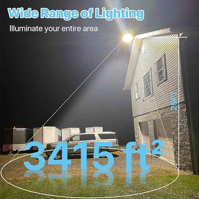 HYPERLITE LED Parking Lot Light - 200W 30000LM 5000K Led Parking Lot Lights - Image 3