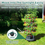 7 Tiered Strawberry Vertical Planters Tower Garden 2 Pack, Stacking Herb - Image 2