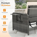 VINGLI Patio Daybed, Wicker Outdoor Daybed - Image 5