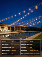 Brightown 52FT Solar String Lights Outdoor Waterproof, Patio Lights - Image 8