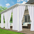 White Outdoor Curtains for Patio Waterproof by RichSets