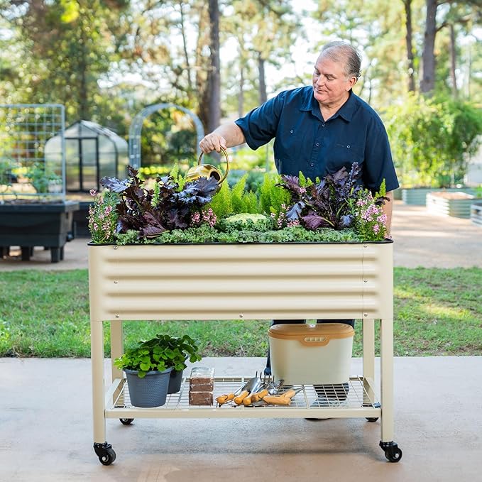 Rolling Elevated Raised Garden Bed-V Series, 700 Lbs Weight Capacity, Outdoor - Image 8