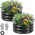 GreatBuddy 2x2x1 ft Round Galvanized Raised Bed, Easy-Assembly Raised Garden Bed by GreatBuddy