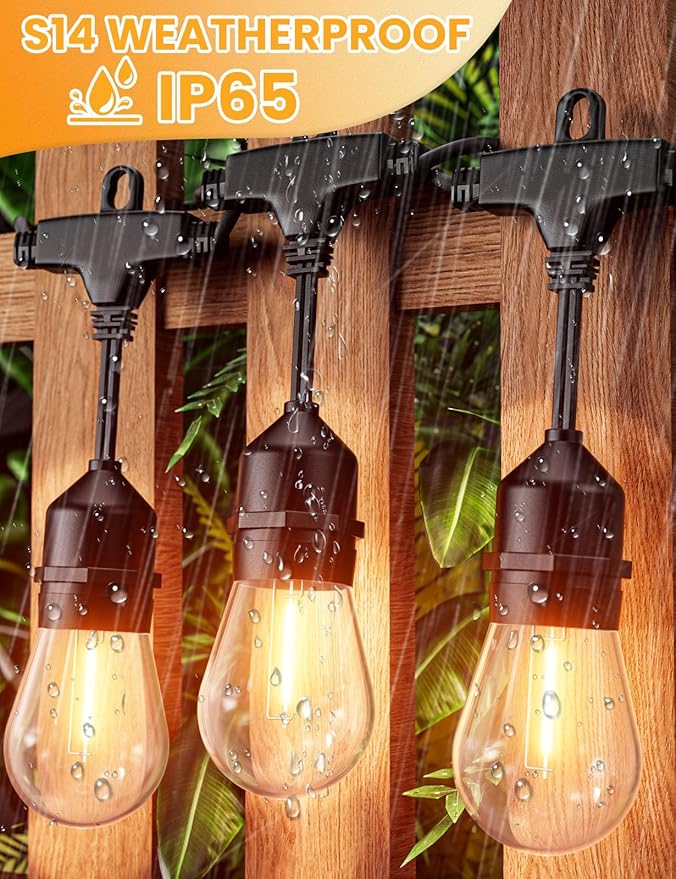 Svater Outdoor Led String Lights 36 FT, Patio Lights - Image 2