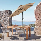 OLIXIS 9ft Patio Umbrella with Tilt and Crank Button & 8 Sturdy Ribs Waterproof - Image 7