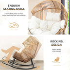 Vongrasig Wicker Rocking Egg Chair PE Rattan - Image 3