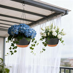 Set of 4-8 Inch Self Watering Hanging Planters - Image 8