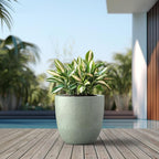 Kante 18 Inch Dia Round Concrete Planter, Indoor Outdoor Large Plant Pot - Image 3