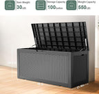 DRATO 100 Gallon Large Deck Box, Outdoor Storage Box - Image 6