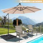 Tangkula 4Pcs 13L 220 lbs Cantilever Offset Patio Umbrella Base, Water & Sand - Image 2