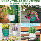 Maxcheck 4 Pcs Self Watering Hanging Planters Indoor Gift 6.5'' 4.5'' Hanging - Image 5