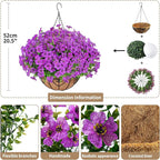 Artificial Hanging Flower for Outdoors, Fake Hanging Basket for Outside - Image 2