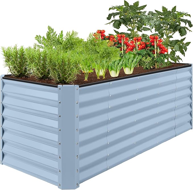 Best Choice Products 8x2x2ft Raised Outdoor Metal Garden Bed, Deep Root Box by BestChoiceProducts